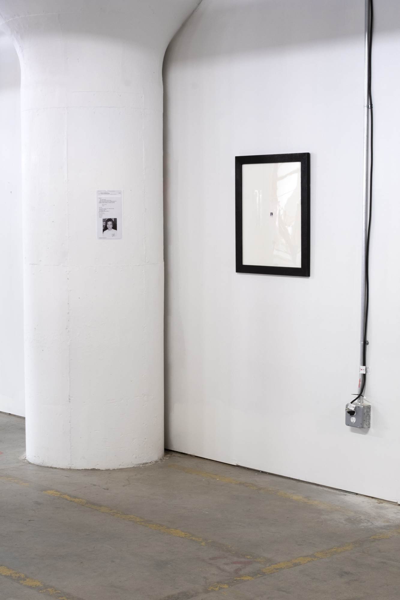 Living Records refridgerated pedestal installation.