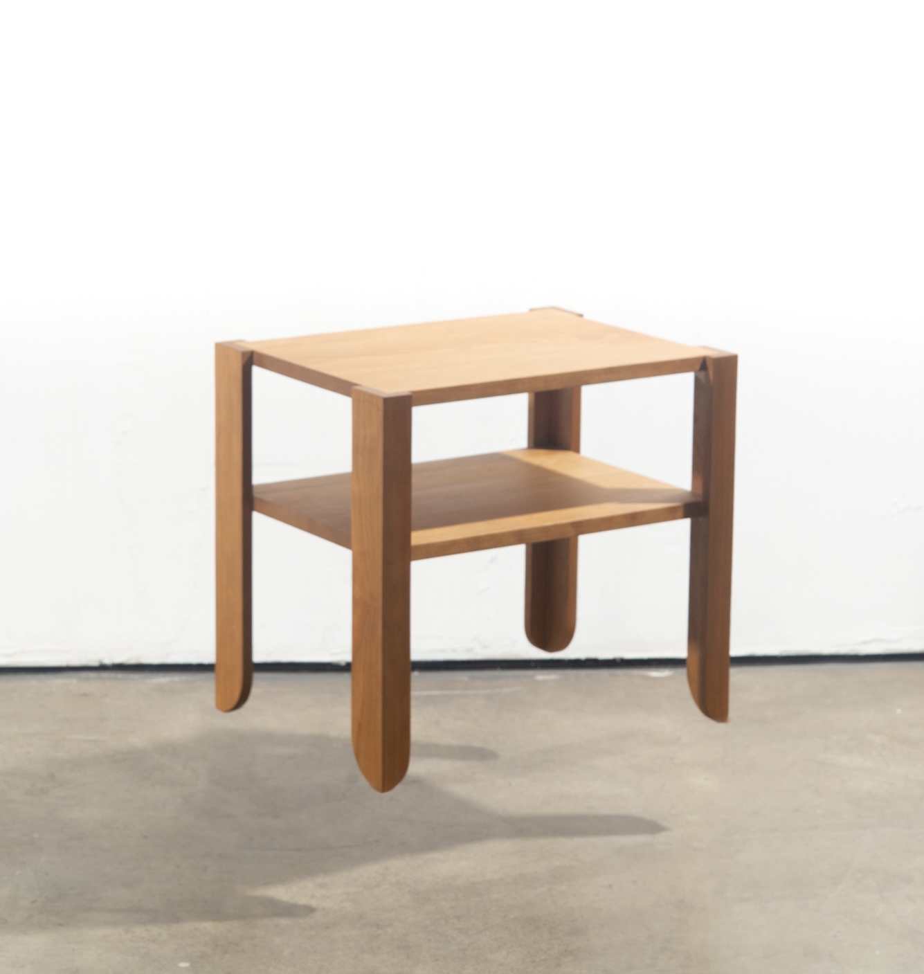 floating nightstand in cherry wood floating