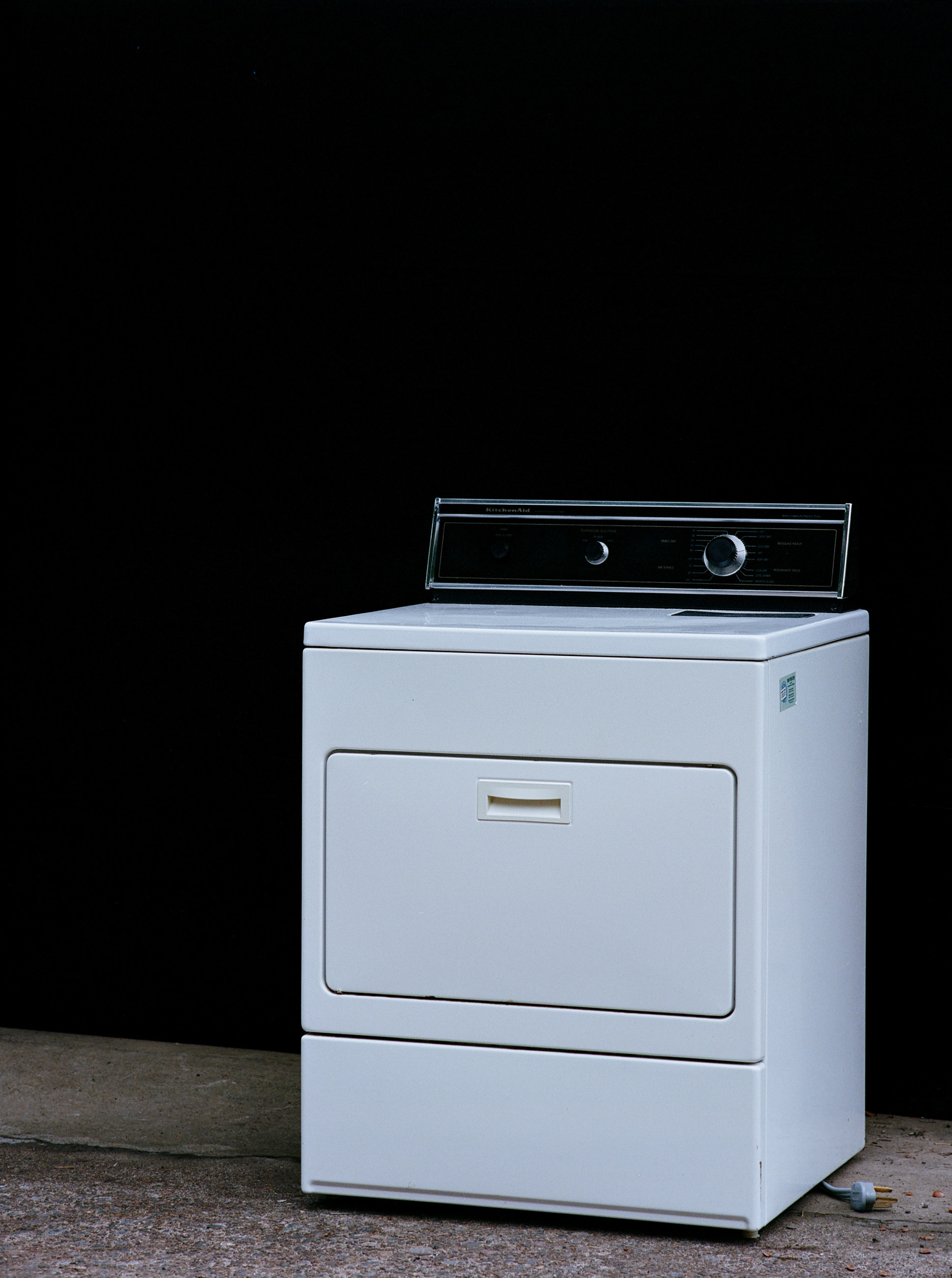 washing machine on a black background